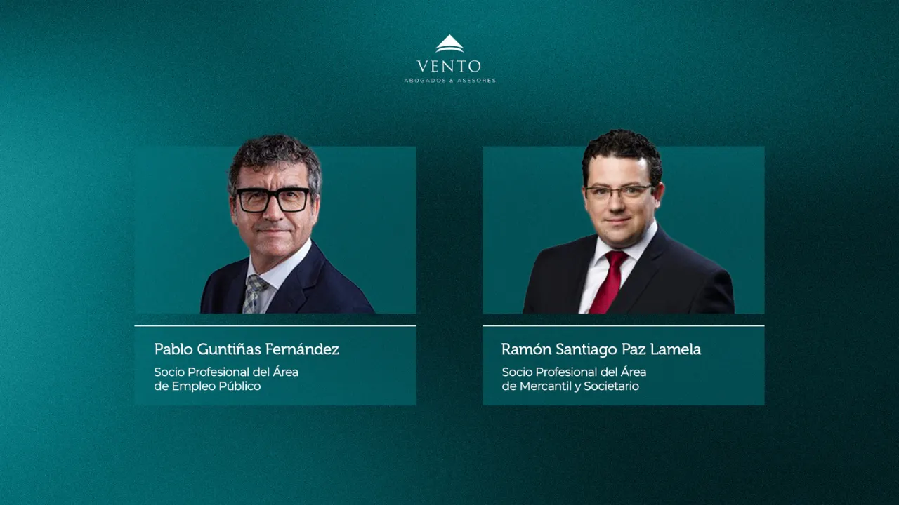 Pablo Guntiñas y Santiago Paz han sido promocionados a nuevos socios profesionales de Vento